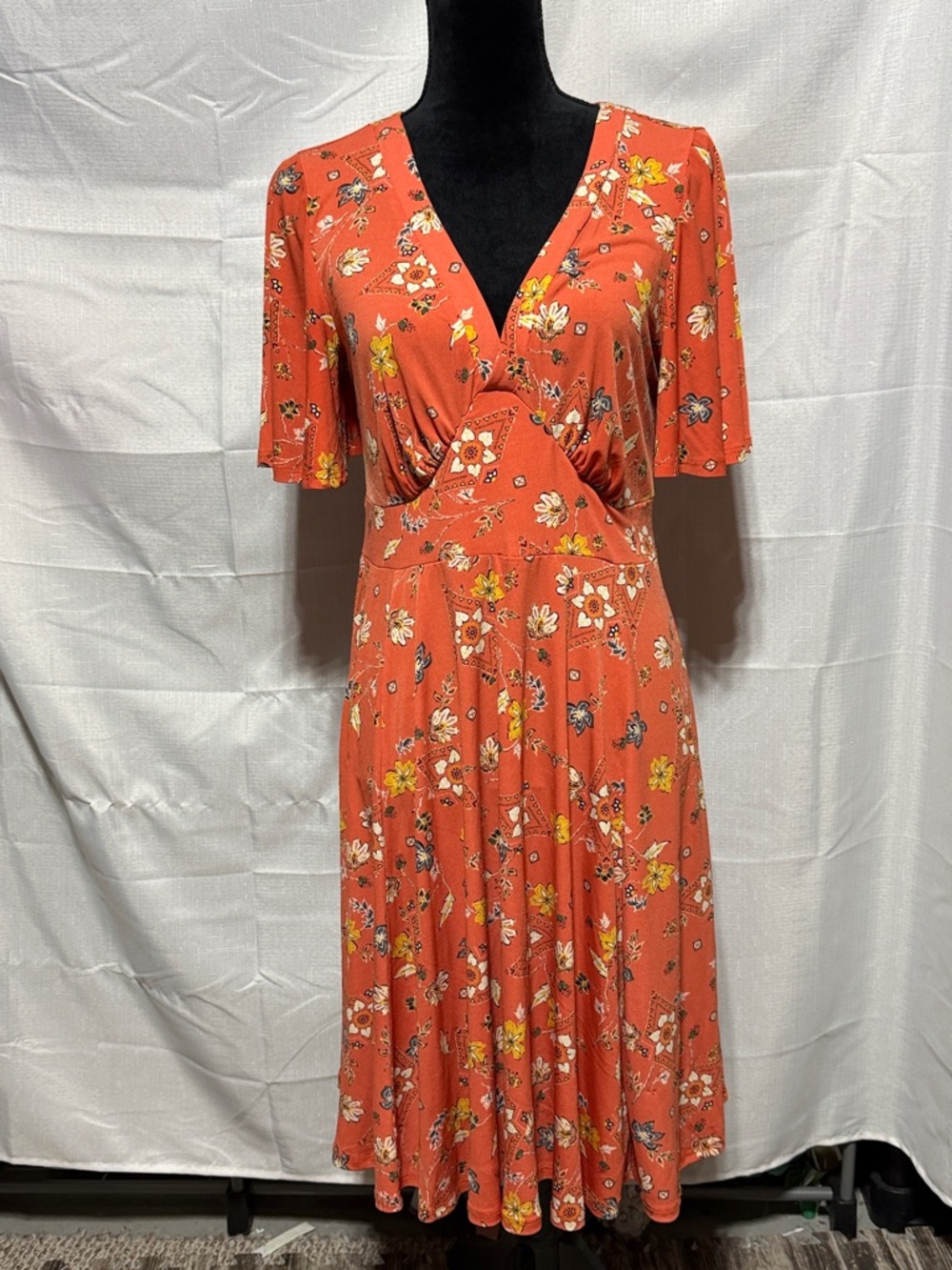 Torrid Flutter Sleeve Floral Dress